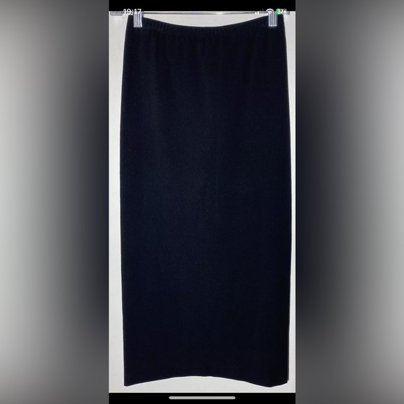 NWT LAFAYETTE 148 Solid Black Jersey Knit Stretch Waist Pencil Skirt P - Picture 3 of 7